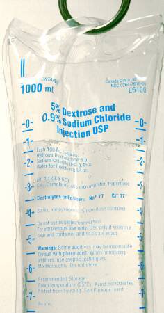 Dextrose / Sodium Chloride 5% - 0.9% IV Solution Flexible Bag 1,000 mL Caloric Agent (1/EA 12/CS) by B Braun Medical, Inc.  ID L6100